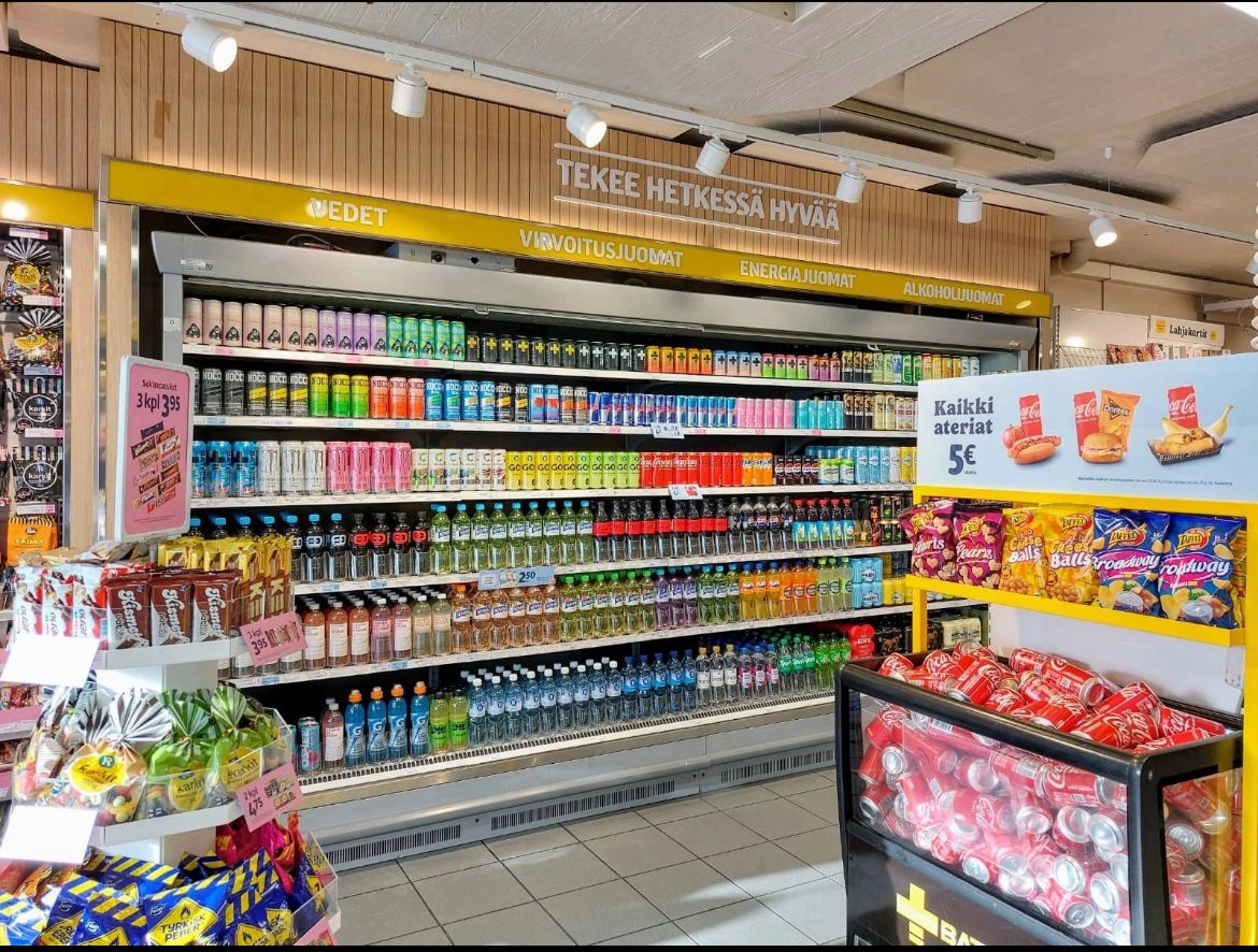 R-kioskin myymälävalaistus
