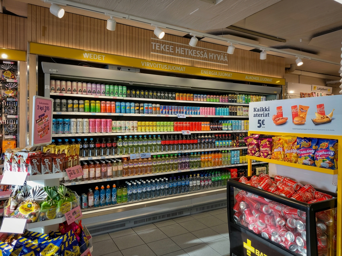 R-kioskin myymälävalaistus